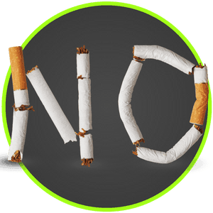 picture of no smoking made out of cigarettes