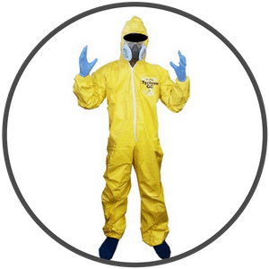 picture of walter white in chemical suit